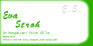 eva stroh business card